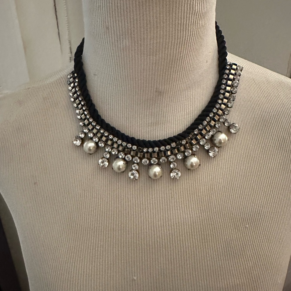 Statement Black and Silver Choker Necklace